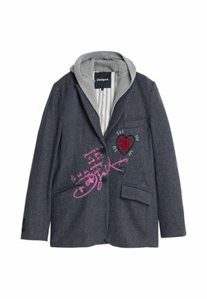 Desigual, COMBINED HOODED BLAZER - Blejzer - black