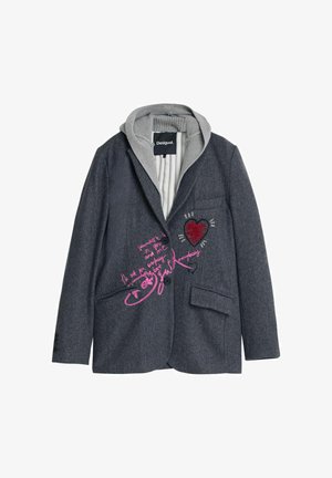 Desigual, COMBINED HOODED BLAZER - Blejzer - black