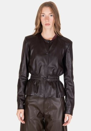 Giacca in similpelle - marrone