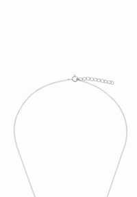Silver chain necklace featuring a delicate, thin design with a clasp and adjustable length for customized fit.
