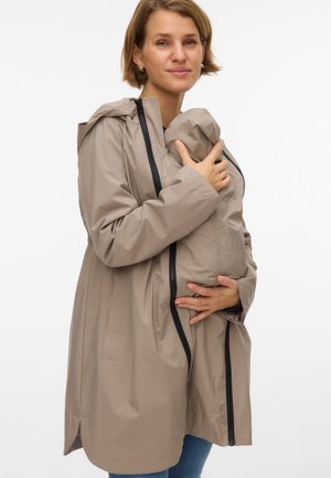 MAMALICIOUS MLKATARINA L/S 3IN1 COAT NOOS - Könnyű dzseki - moon rock detail:zipper is black