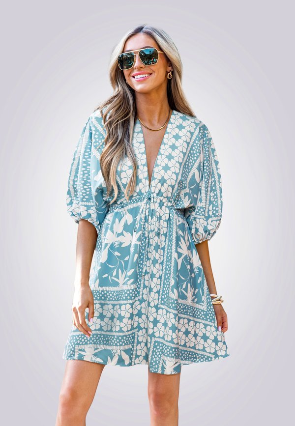 Freizeitkleid - teal