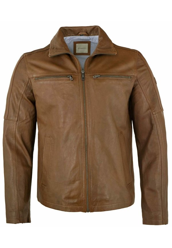Lederjacke - dunkel cognac