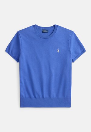 SHORT-SLEEVE CREWNECK SWEATER - Pulover - indigo sky