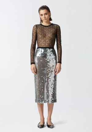 GAZEBO - Pencil skirt - nero trasparente
