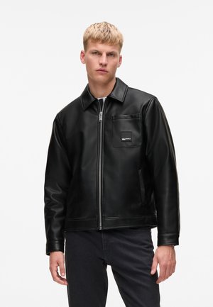 POCKET LOGO - Műbőr dzseki - black