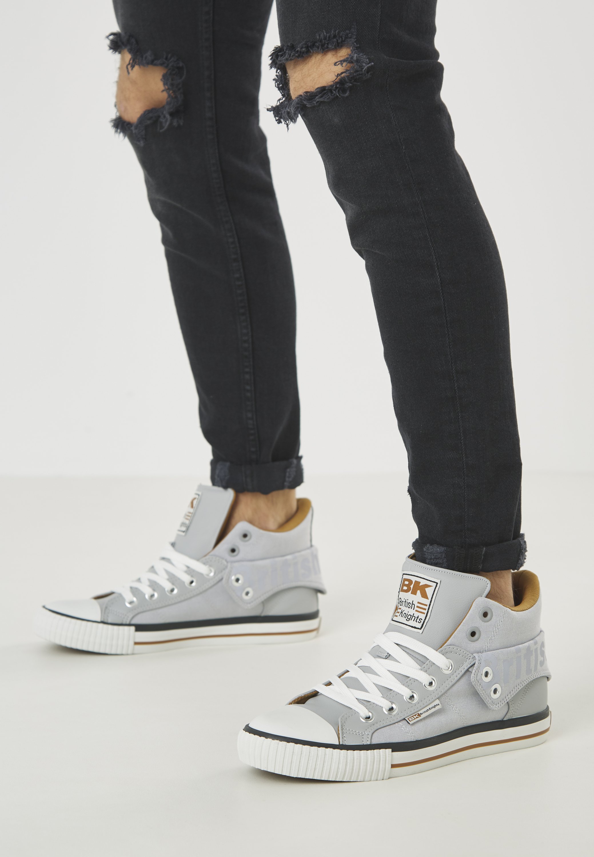British Knights ROCO - Baskets montantes - lt grey/cognac/gris - ZALANDO.FR