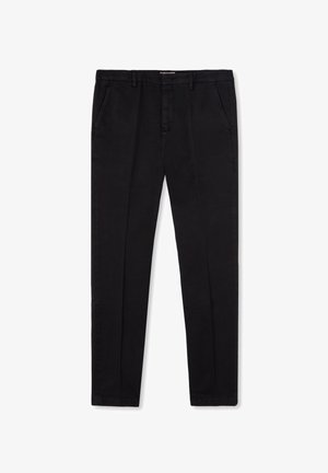 Falconeri Chino - schwarz garment dyed black