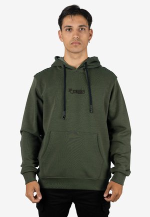 BÁSICA CON LOGO - Jersey con capucha - verde