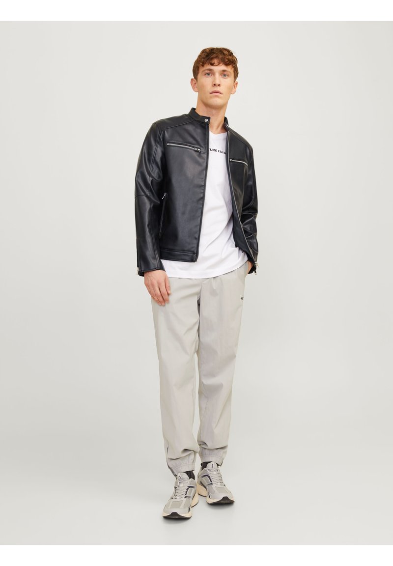 Jack & Jones JCOGRAIN JACKET - Jacka i konstläder - black