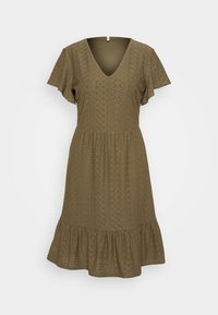 ONLSANDRA V NECK DRESS - Dnevna haljina - ivy green