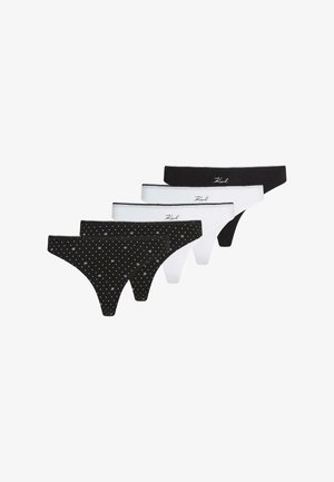 KARL LAGERFELD, KARL LAGERFELD UNDERWEAR BOTTO POLKA DOT PRINT THONG (PACK OF 5) - String - black-white-black and white polka dots