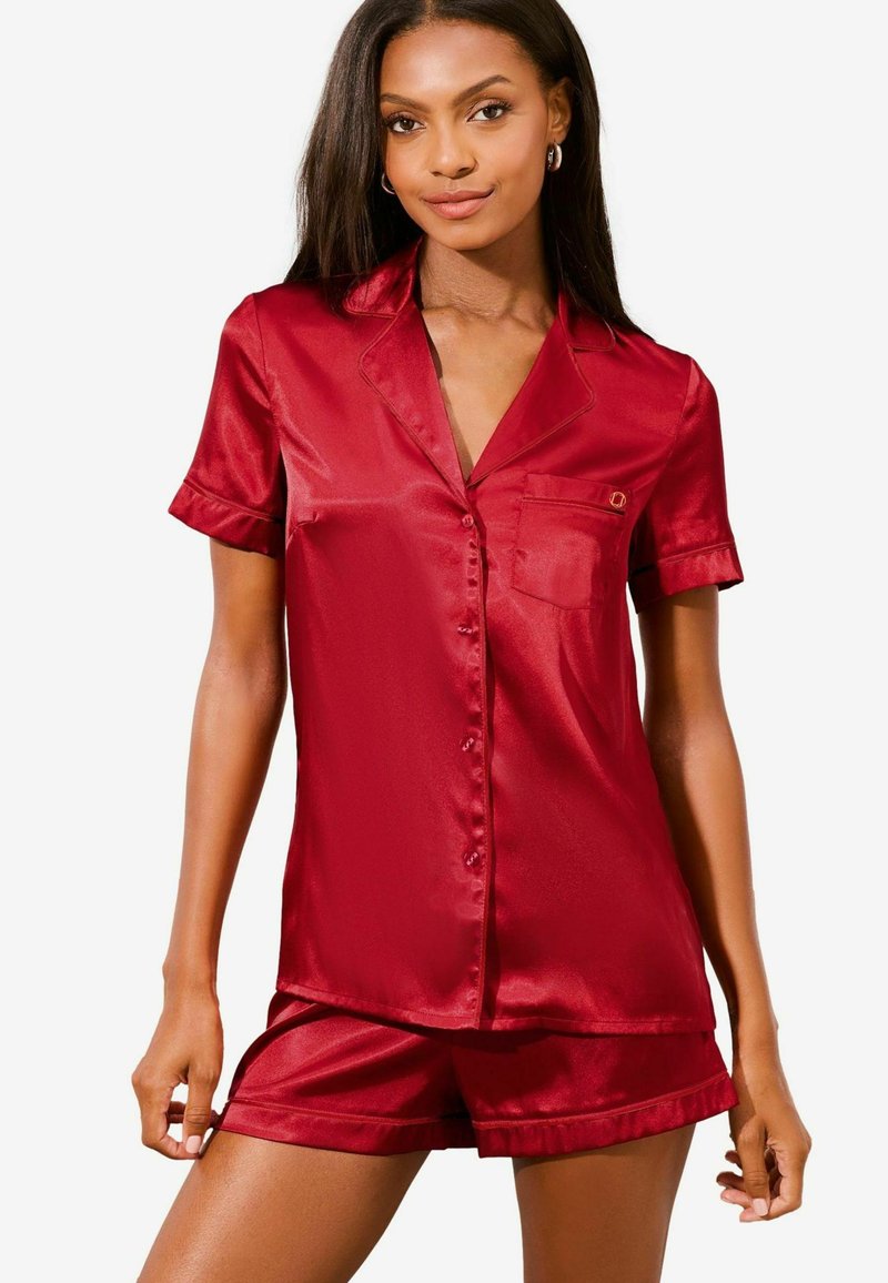 Lipsy SHORTS SLEEVE SET REGULAR FIT - Pizsama szett - red