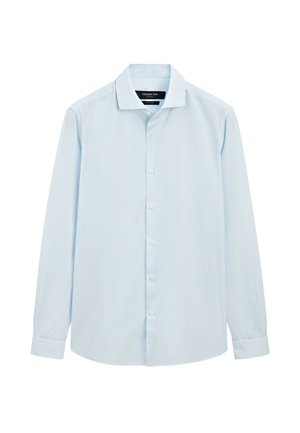 Massimo Dutti, SLIM FIT GINGHAM SHIRT - Business skjorter - light blue