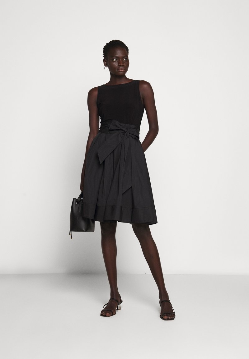 Lauren Ralph Memory Dress Combo Cocktailkleid Festliches Kleid Black Schwarz Zalando De 