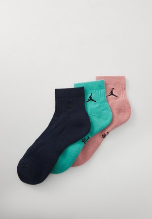 EVERYDAY ANKLE 3 PACK - Chaussettes de sport - midnight navy/washed teal/rust pink/black