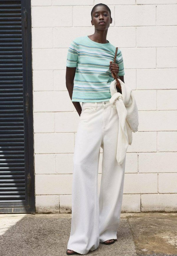 Print T-shirt - mintgroen3