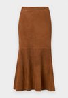 ELSIE - Jupe en cuir - tobacco