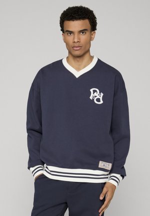 TROPA V-NECK - Sweatshirt - washed indigo navy