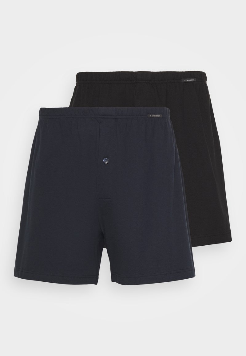 Schiesser 2 PACK - Boksershorts - schwarz/dunkelblau mix
