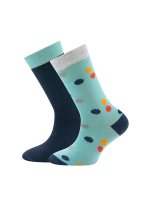 2ER PACK PUNKTE - Socks - tinte staubblau