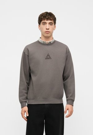 HUF, TRIPLE TRIANGLE EMBROIDERED CREW UNISEX - Sweatshirt - dark earth/brown