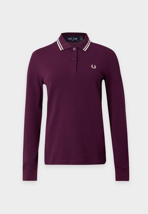 Fred Perry, TWIN TIPPED SHIRT - Μπλούζα με μακριά μανίκια - plum/ecru