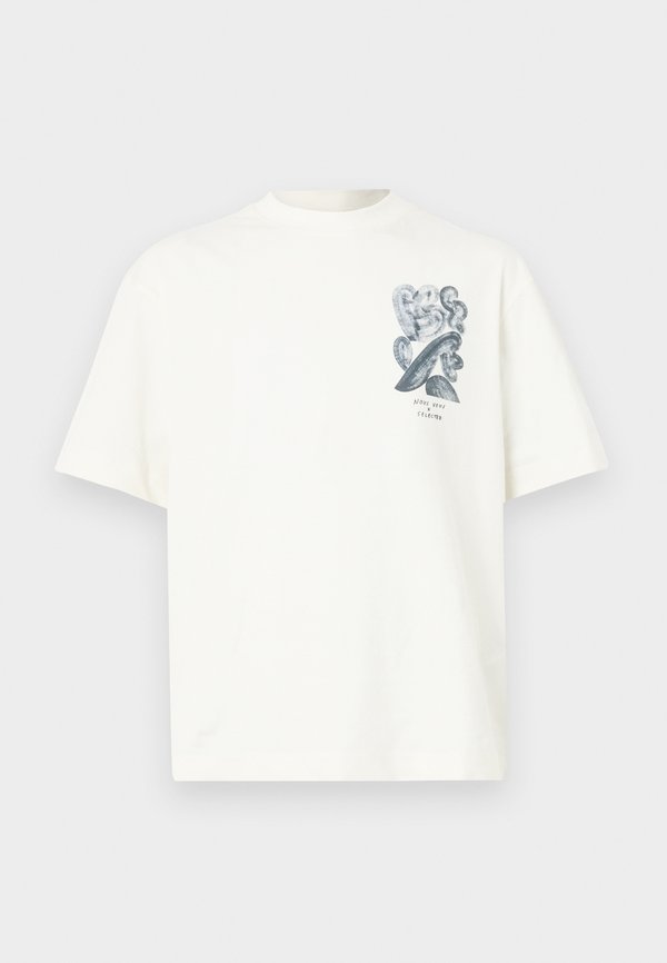 SLHRELAXWILL LICENSE O NECK TEE - Print T-shirt - cloud dancer3