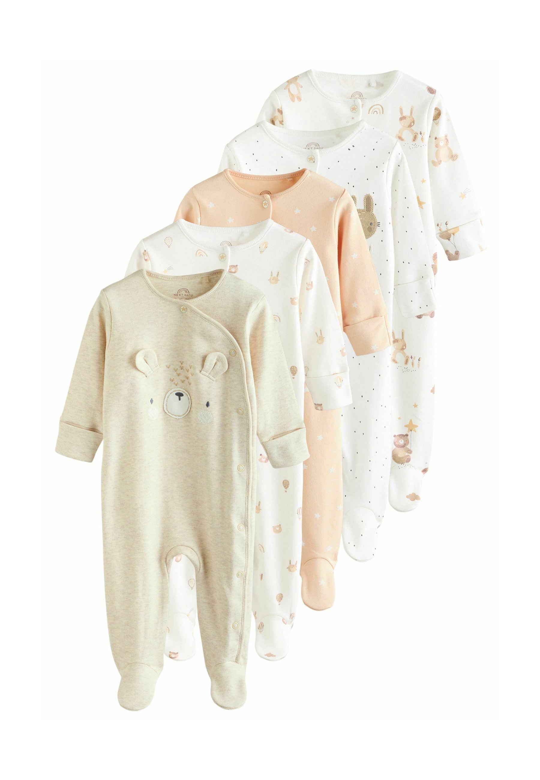 NEXT 4er-Pack Babystrampler - Bodys Mit Zwei-Wege-Reißverschluss Für Babys