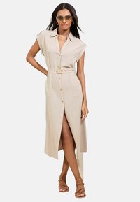 Lipsy - REGULAR FIT LOOK BUTTON THROUGH - Shirt dress - neutral Thumbnail Image 1