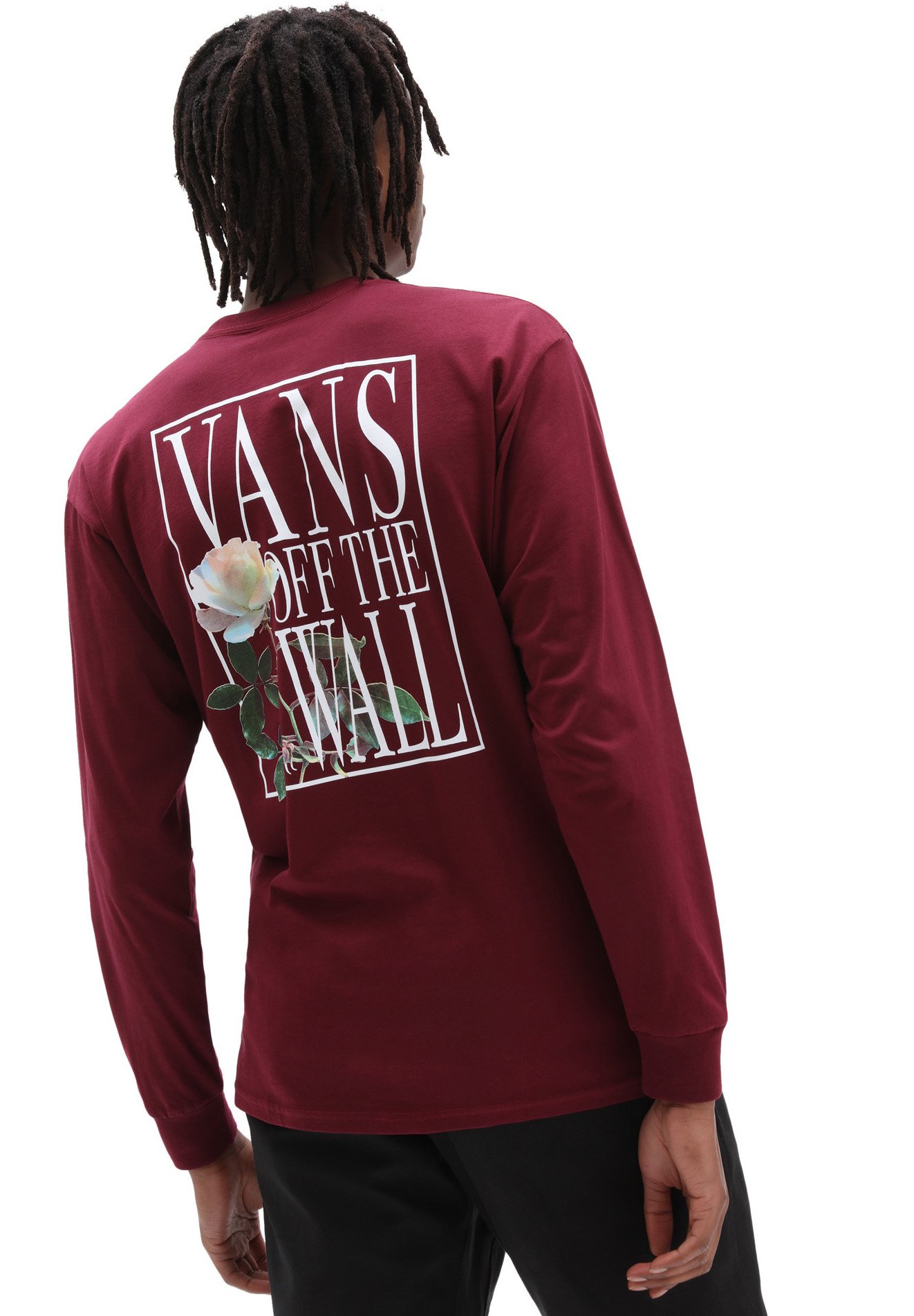 Vans MN ROSE BOX LS - Maglietta a manica lunga - burgundy/bordeaux -  Zalando.it