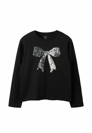 Name it, LONG SLEEVED TOP SEQUINS - T-shirt à manches longues - black