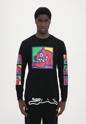 POP ART RUNNING DOG - Long sleeved top - black