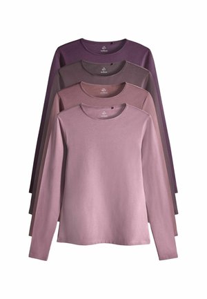 REGULAR FIT - 4 PACK SCOOP BACK  - Langarmshirt - purple, lilac, brown, pink