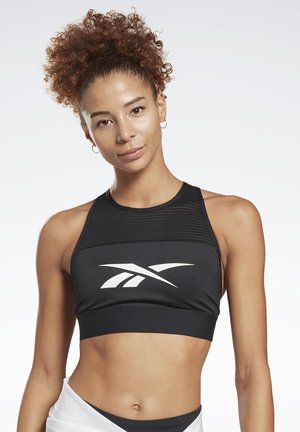 WORKOUT READY HIGH NECK SPORTS BRA - Light support sports bra - black