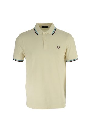 Poloshirt - ecru blue red