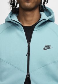 Nike Sportswear TECH - Zip-up sweatshirt - denim turquoise black