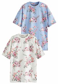 Unselected, blue white floral