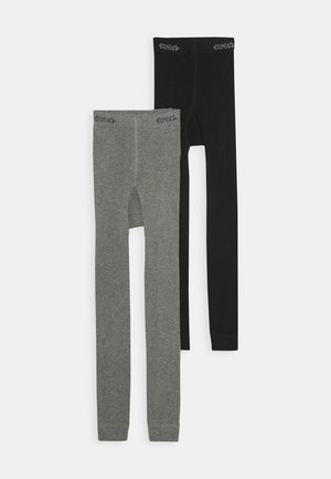 2 PACK - Leggings - Ciorapi - schwarz/grau