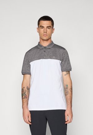 COLOUR BLOCK - Poloskjorter - charcoal/white