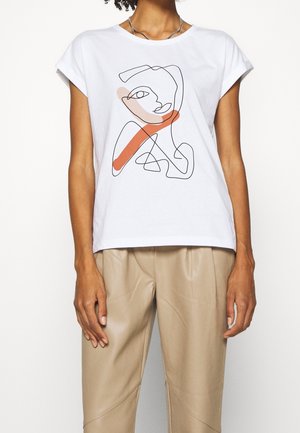 Cream T-shirts print - white