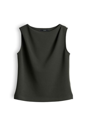 someday., SLIM DRAPED FIT - Top - midnight olive