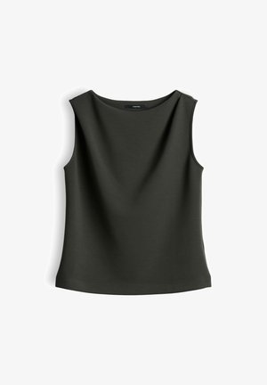 someday., SLIM DRAPED FIT - Top - midnight olive