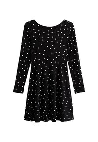 BOW DETAIL POLKA DOT SKATER MINI - Day dress - black pattern