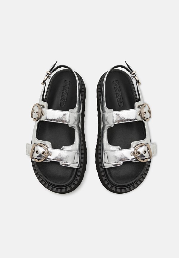 KATE - Platform sandals - silver2