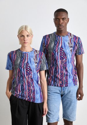 Carlo Colucci UNISEX - Tričko s potlačou - navy/multicolor