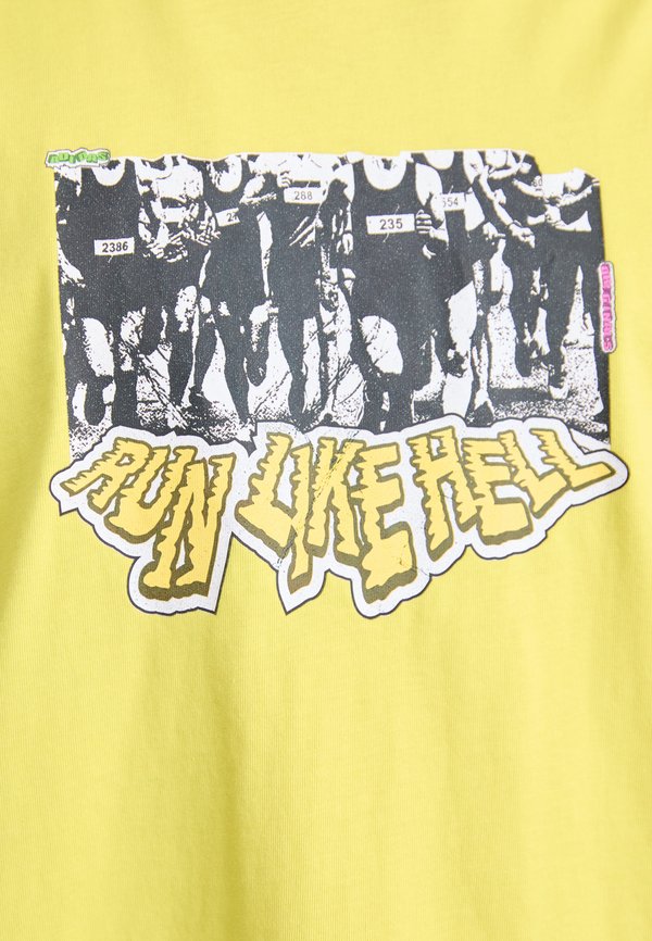 CROWD - Print T-shirt - pure sulfur4