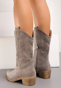 Super Mode Bottines de cowboy / motard - gris