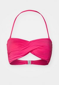 COLLECTIVE TWIST BANDEAU - Bikini pezzo sopra - raspberry