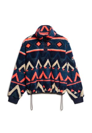Superdry SOFT PRINTED - Sweat polaire - navy terry print